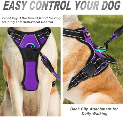 BARKBAY Dog Harness No Pull for Large Dogs Front Back Clips,Dog Vest - Image 2