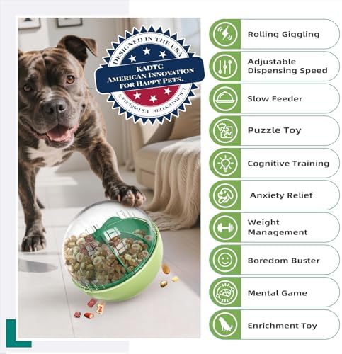 KADTC XL Rolling Dog Treat Dispenser Toys Wobble Giggle Ball, Slow Feeder - Image 2