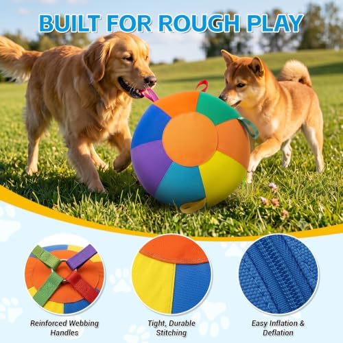 Herding Ball for Dogs & Horses 7-Color-18inch Inflatable Training ToyM) - Image 4