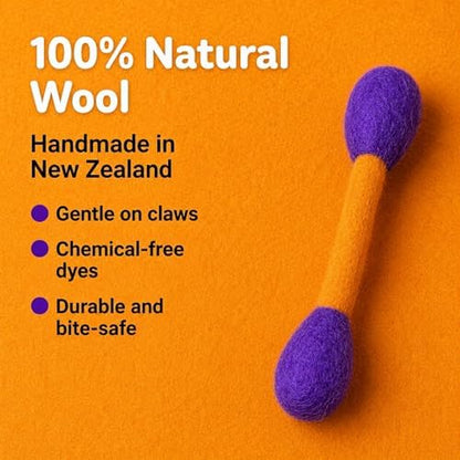 Glaciart One Halloween Cat Toys with Catnip – 7 Pack Felt Swab Cat Toys + Ghost Toy, Interactive Wool Cat Toys for Indoor Cats & Kittens, Handmade Natural Catnip Toys for Chase, Chew & Play - Image 2