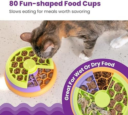 Catstages Nina Ottosson Kitty Lickin' Layers Cat Toy Treat Puzzle, 6.6" - Image 3