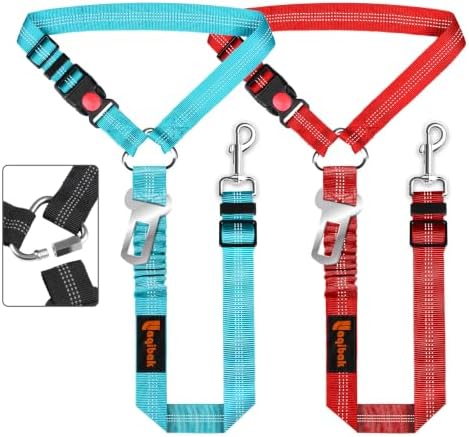Laqibak Removable Dog Seat Belt Harness for Car, 3 in 1 Pet Seatbelt Leash by laqibakProductcollection