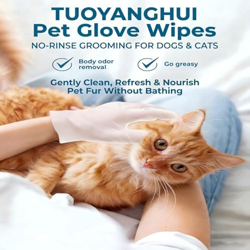 Pet Glove Wipes for Sphynx, Devon Rex, Cats & Dogs, 6 Count - Image 2