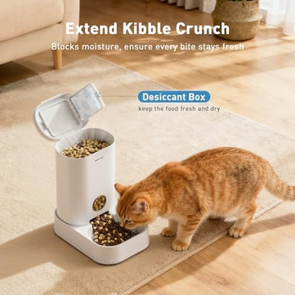 PAWGETHER® 2 Pack Gravity Cat Feeder and Water Dispenser No-Electricity 1 Gallon/3.5L Automatic Cat Feeder and Waterer Dog Water Bowl Dispenser Pet Food Dispenser Puppy Kitten Rabbits - Image 6