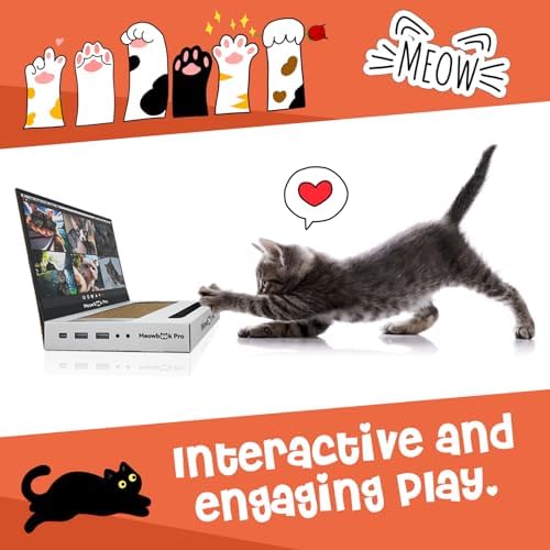 2PCS Cat Scratcher Laptop with 'Mouse' Jingle Ball, Stickers, 3-in-1 Cardboard Cat Interactive Toy, Kitten Toy & Cat Scratching Pad - Image 3
