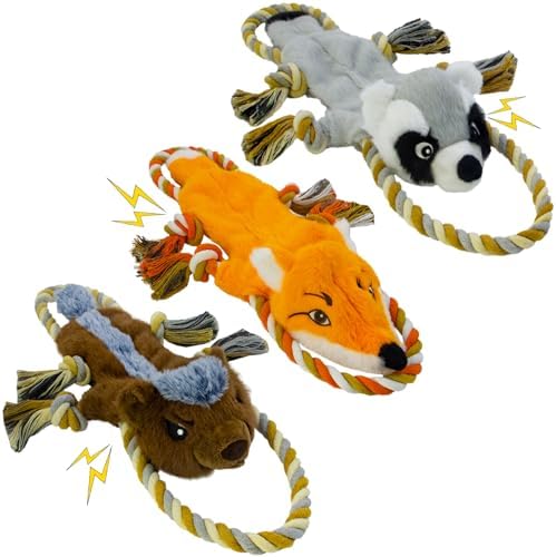 No Stuffing Rope 3-Pack Dog Toys, Chew Toys for Medium, Large Pets by Unknown