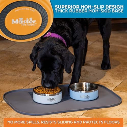 Master Pet Supply Stainless Steel Dog Bowls 25 oz Heavy Duty Mango Tango - Image 5
