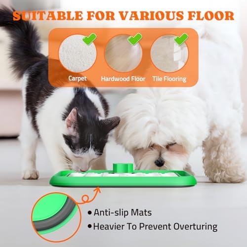 Pawtners Stainless Steel Large Lick Mat for Dogs, 2 Pack, Green - Image 5
