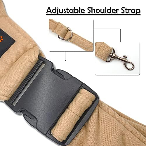 NATUYA Small Dog Carrier Sling Cat Sling,Adjustable Strap Hand Free Pet Puppy for Outdoor Traveling Subway (Apricot) - Image 6