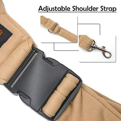 NATUYA Small Dog Carrier Sling Cat Sling,Adjustable Strap Hand Free Pet Puppy for Outdoor Traveling Subway (Apricot) - Image 6