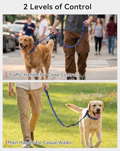 Joytale Tactical Bungee Dog Leash, Shock Absorbing No Pull, Navy Blue - Image 4