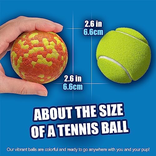 Mankoda Dog Balls, 2.5" Indestructible Tennis Balls for Aggressive Chewers - Image 2