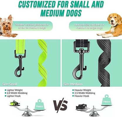 AUTOWT Two Dog Lead, 2 in 1 Upgraded Double Dog Leash Attachment Combine Adjustable Strap and Shock Absorbing Bungee No Tangle Dual Training Splitter for Different Size Dogs - Image 4