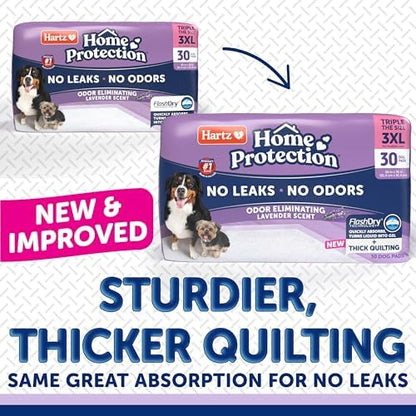 Hartz Home Protection Lavender Scent Odor Eliminating Dog Pads, 3XL, 30ct - Image 2
