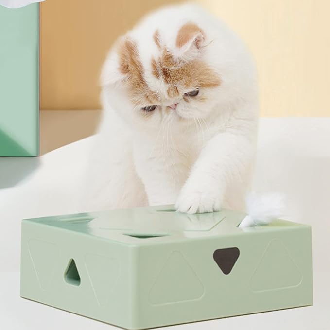 Interactive Cat Toy Funny Simulation Feather Replacements for Head Stick Toy for FOFO Kitten Playing Teaser for Indoor Cats Motion