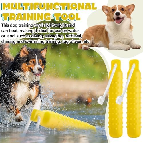 Blueweenly Yellow Dog Bumper Toy Training Dummy, 4 Pcs - Image 5