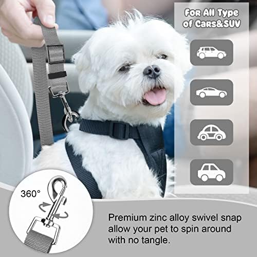 BWOGUE Dog Seat Belt for Car, Adjustable Headrest Restraint Safety Lead - Image 5