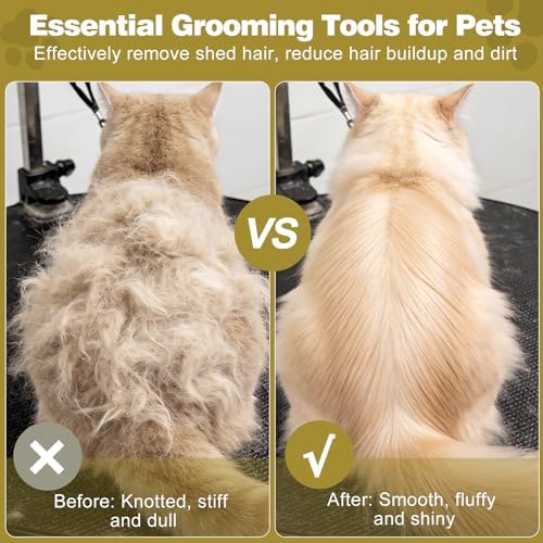 Dog Brush for Shedding, Wood Deshedding Brush for Dogs, 4.3inch - Image 3