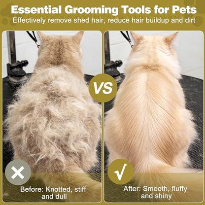Dog Brush for Shedding, Wood Deshedding Brush for Dogs, 4.3inch - Image 3