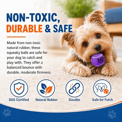 INSUM Small Tennis Balls for Dogs - 2 Inch 20 Pack Squeaky Dog Balls - Image 4