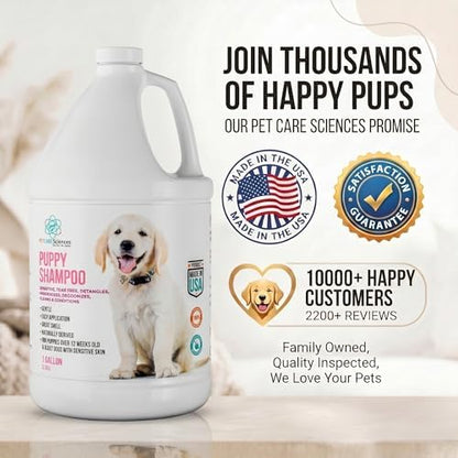 1 Gallon Tearless Puppy Shampoo and Conditioner - Dog Shampoo Itchy Skin Relief - Coconut Oil Oatmeal Shampoo for Dogs - Hypoallergenic Dog Shampoo Sensitive Skin, Made in the USA. - Image 6