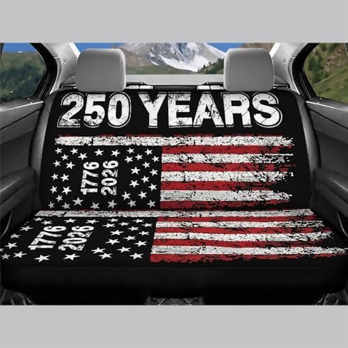 AFPANQZ 1776-2026 Years Print Car Accessories for Women 2 Pcs Back Seat Cushion, Split Bench Covers Universal Rear Seat Protector for SUV Trucks Sedan - Image 3