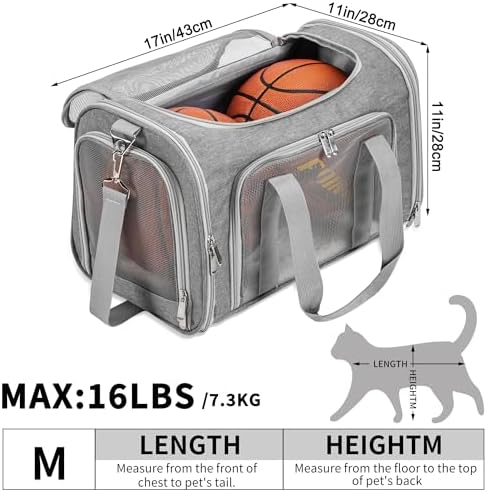 Soft-Sided Cat/Dog/Pet Carrier, Collapsible Pets Travel Carriers - Image 3