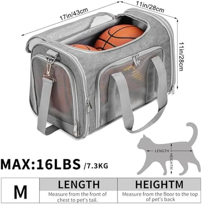 Soft-Sided Cat/Dog/Pet Carrier, Collapsible Pets Travel Carriers - Image 3
