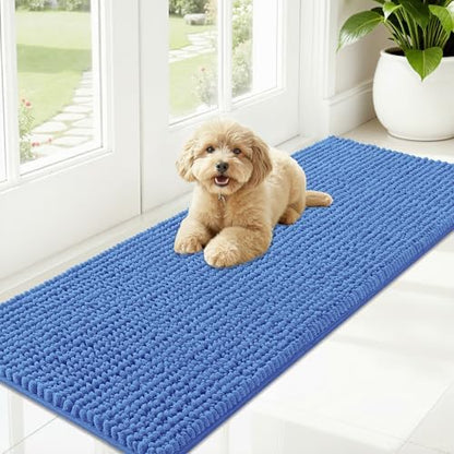 OLANLY Dog Door Mat for Muddy Paws 59x20, Extra Absorbent Chenille Mud Mat by OLANLY