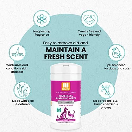 Nootie Waterless Shampoo Wipes, Cherry Blossom, Long-Lasting Fragrance - Image 4