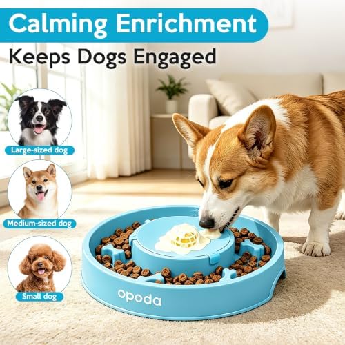Slow Feeder Dog Bowls, Fun Slow Feeding & Lick Bowl with Rolling Ball - Image 5