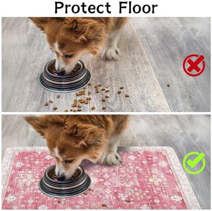 Pet Food Mats for Floor, Absorbent Dog Mat for Food and Water Dispenser Mat, Dog Food Mat Quick Dry Cat Food Mat Pet Supplies - Image 3