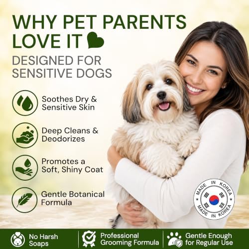 Grooming Natural Herbal Dog Shampoo, pH Balanced Shampoo for Dogs, Moisturizing Soothing Dog Shampoo for Sensitive Skin - 26.4 fl. oz. - Image 7