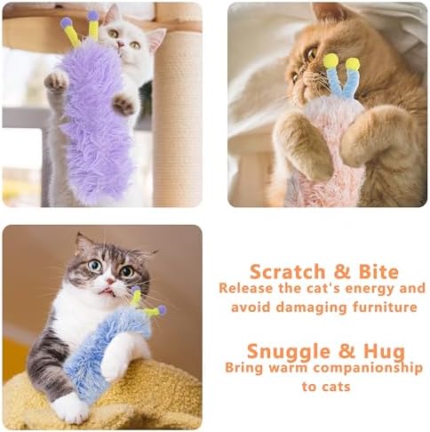 3 Pack Catnip Toys,Soft Cat Pillows Toys with Antennae, Funny cat Toy - Image 5
