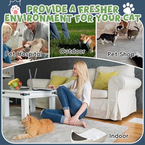 120 Pack Litter Box Robot 3 4 and 5 Waste Bags, 1.5 Mils Thick Drawstrings Closure Cat Litter Box Bags Liners Compatible with Automatic Self-Cleaning Robot, Replacement Waste Drawer Liners - Image 6
