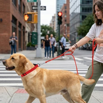 Waterproof Dog Leash with Double Handle, 6 FT Durable Odor-Proof Dog Leashes with Strong Aviation Aluminum Hooks Fits Small Medium or Large Dogs - Image 6