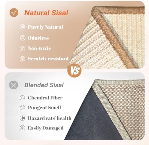 CHEERPALS Sisal Cat Scratcher Bed with Balls Wooden Cat Furniture(Large) - Image 4