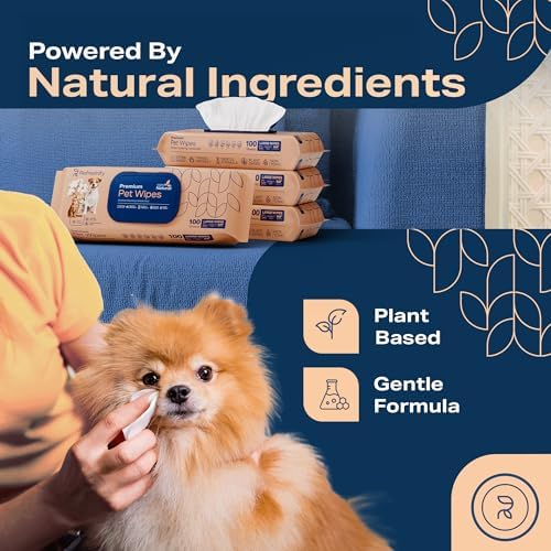 REFRESHIFY Dog Wipes for Paws and Butt - Plant Based Unscented (Pack of 400) - Pet Wipes for Dogs and Cats - Deodorizing Non Toxic Dog Wipes, +12 Additional Travel Wipes - Image 3