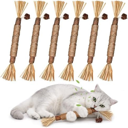 GBSYU Silvervine Sticks Cat Kitten Chew Toys for Indoor Cats Teeth Cleaning by GBSYU