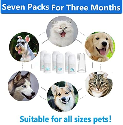 Pet Toothbrush for Small to Large Dogs Cats,Soft High Grade Finger Toothbrush,Teeth Oral Cleaning,Dental Care, 1 Set for Two Fingers White (6) - Image 5