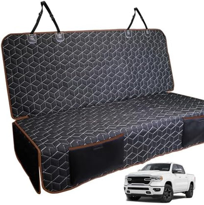 Meginc Bench Seat Covers for Trucks,Dog Car Seat Covers for Ford f150/Ram1500/Nissan Frontier/Toyota Tacoma/GMC Canyon,Nonslip Truck Seat Cover for Dogs (Brown) by Meginc