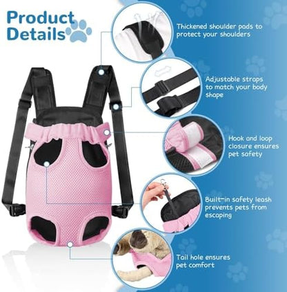 YUDODO Pet Dog Carrier Backpack Adjustable Front Carrier for Small Dog Cat - Image 2