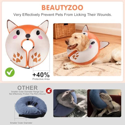 BEAUTYZOO Dog Cone Collar Alternative After Surgery,Pet Neck Donut E‑Collar - Image 3