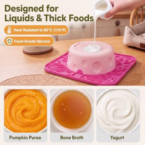 Pezluxe Slow Feeder Dog Bowls & Lick Mat,Dog Licking Bowl with Rolling Ball - Image 4