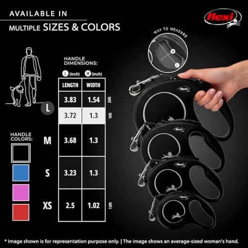 FLEXI® Classic Tape Retractable Dog Leash, Large, 16 ft - Black - Image 6