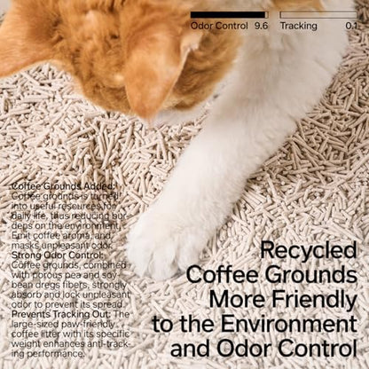 pidan Tofu Cat Litter with Recycled Coffee Grounds,Clumping,Flushable 4Pack - Image 3