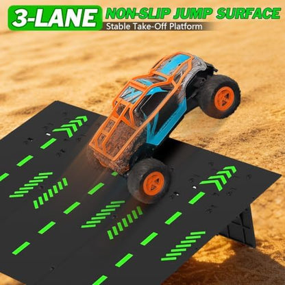 RC Jump Ramp Jumping Stunt, Detachable RC Training Takeoff Board Ramp Track for 1/12 1/14 1/16 1/18 1/24 Scale RC Car Monster Truck Buggy Off-Road Racing Games - Image 2