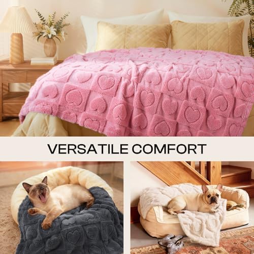 Luciphia 2 Pack Small Dog Blanket, Cozy Fleece Throw for Puppy Cat,57"x40" - Image 4