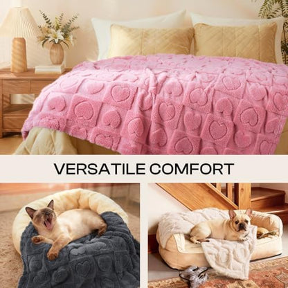 Luciphia 2 Pack Small Dog Blanket, Cozy Fleece Throw for Puppy Cat,57"x40" - Image 4