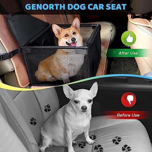 GENORTH Dog Car Seats for Small and Medium Dogs,Portable Puppy/Pet Car Booster Seat with Clip-On Leash and Mesh Window for Pet Up to 20 lbs - Image 6